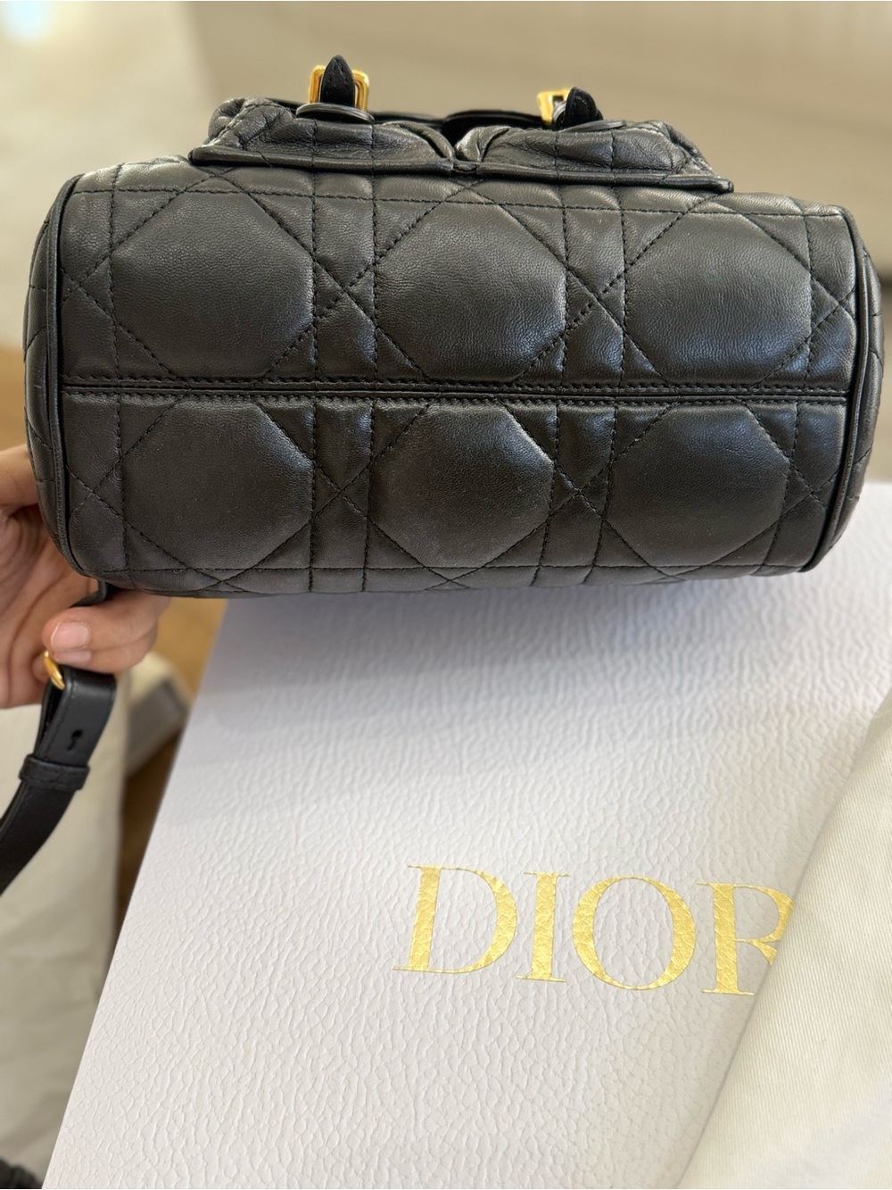 Medium Dior Caro Black Backpack - Picture 5 of 7
